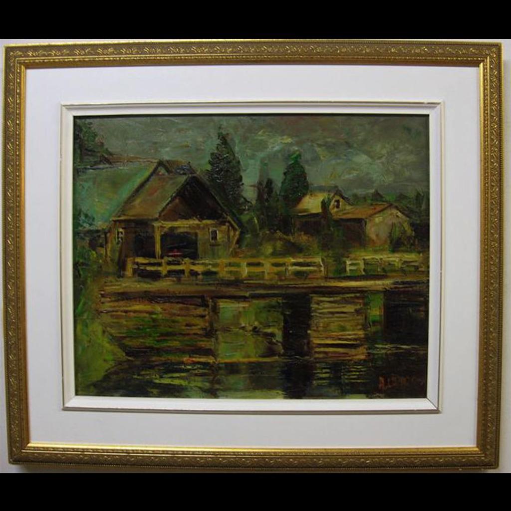 Alain Lacaze (1939) - Farm And Pond