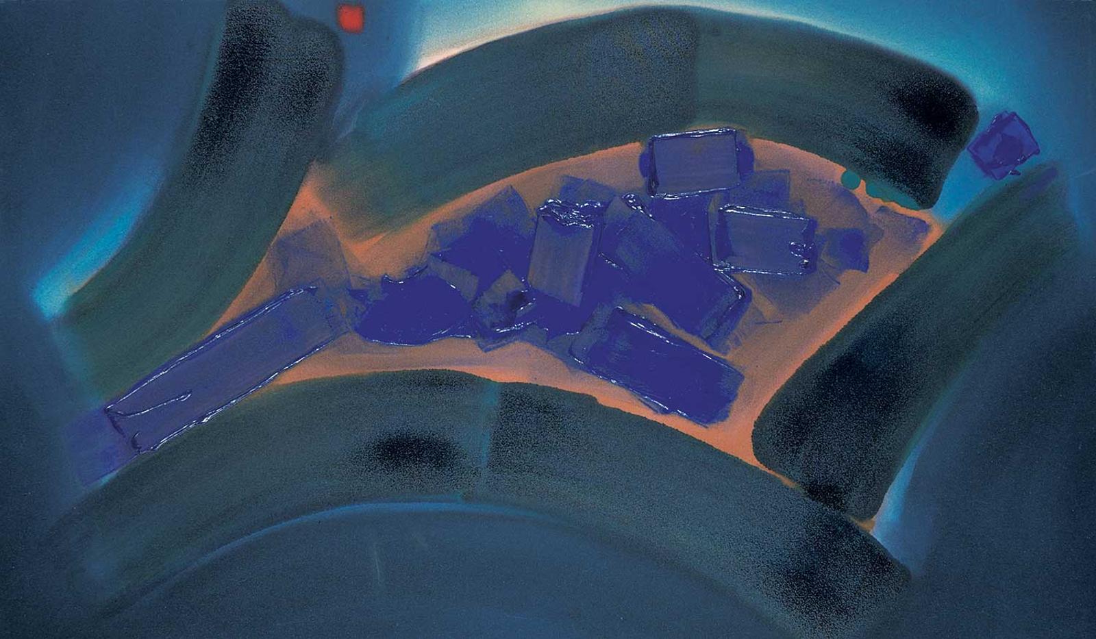 Phillip Mann - Untitled - Blue Swoosh