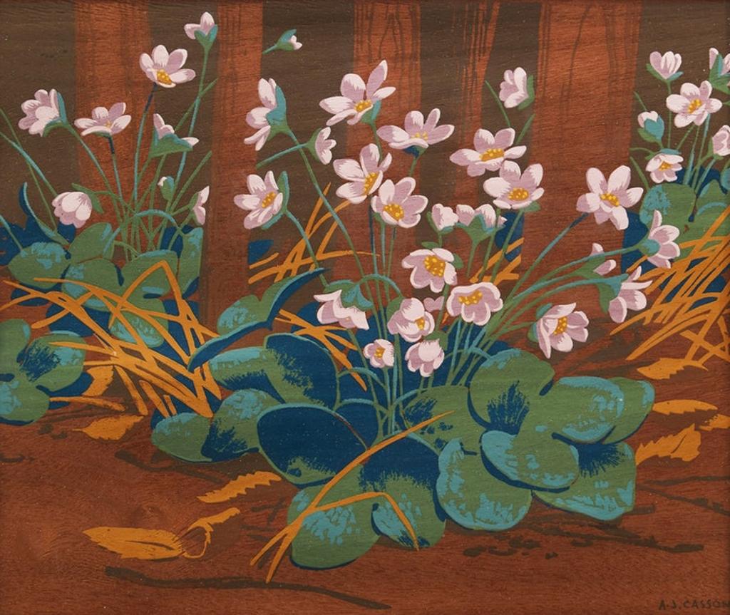 Alfred Joseph (A.J.) Casson (1898-1992) - Hepatica; Rugosa Rose