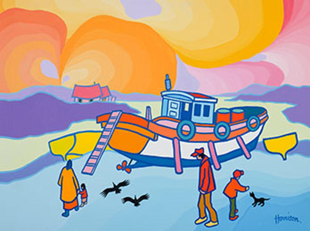 Ted Harrison (1926-2015) - Fishing Boat