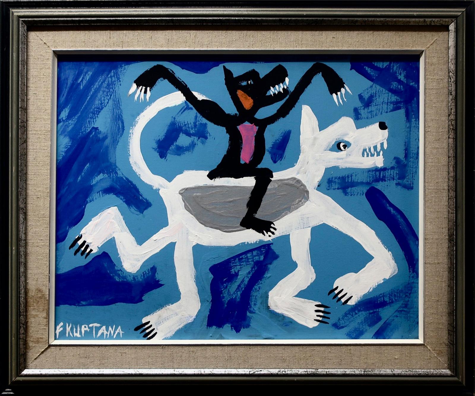 Floyd Kuptana (1964-2021) - Untitled (Wolf Rider)