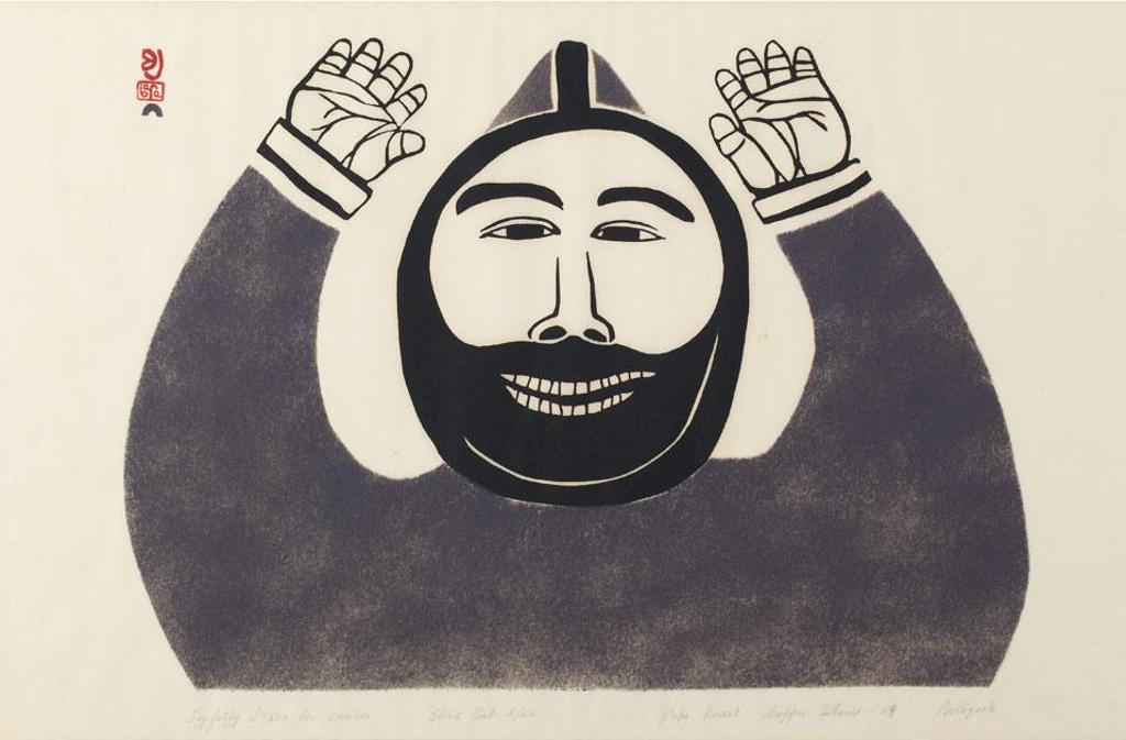 Pootoogook (1887-1958) - Joyfully I See Ten Caribou