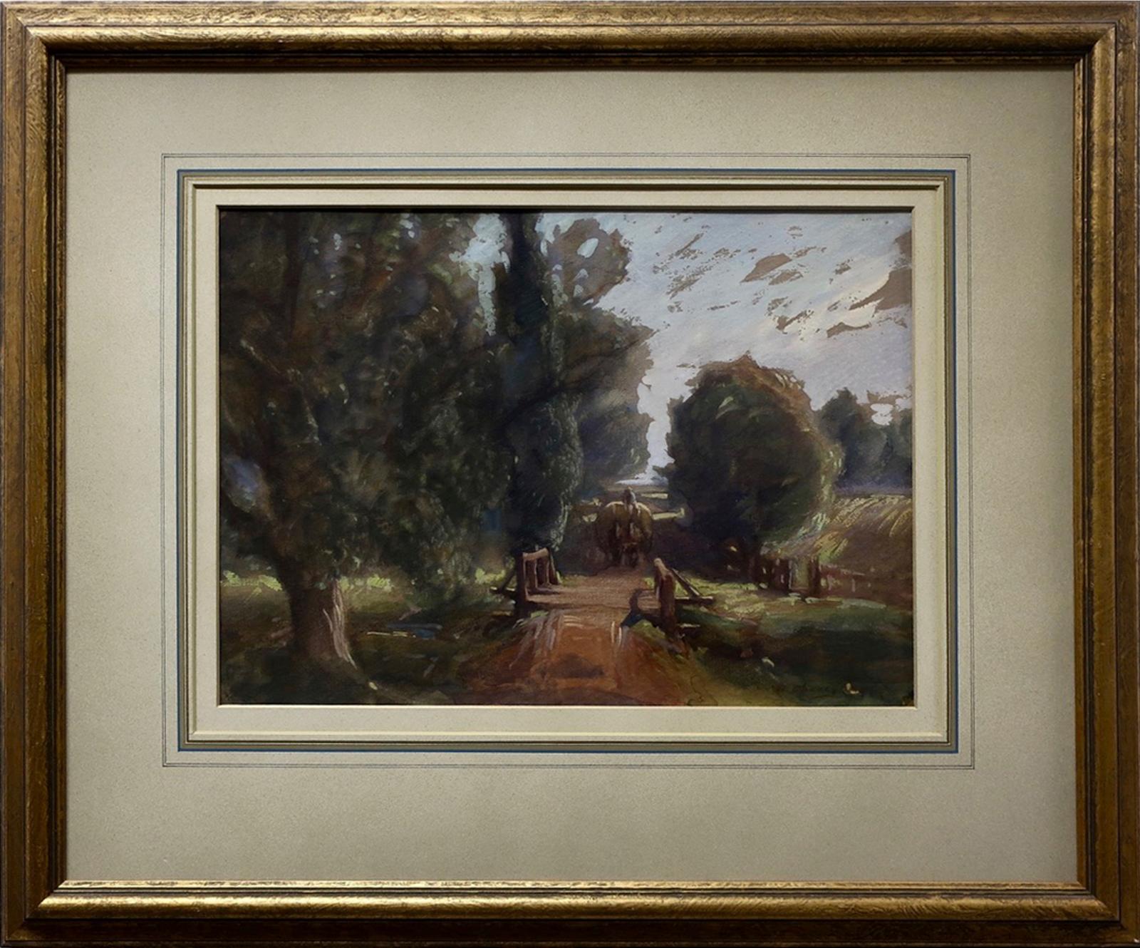 Georges Chavignaud (1865-1944) - Haywagon Approaching Bridge