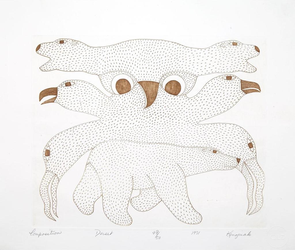 Kenojuak Ashevak (1927-2013) - Composition