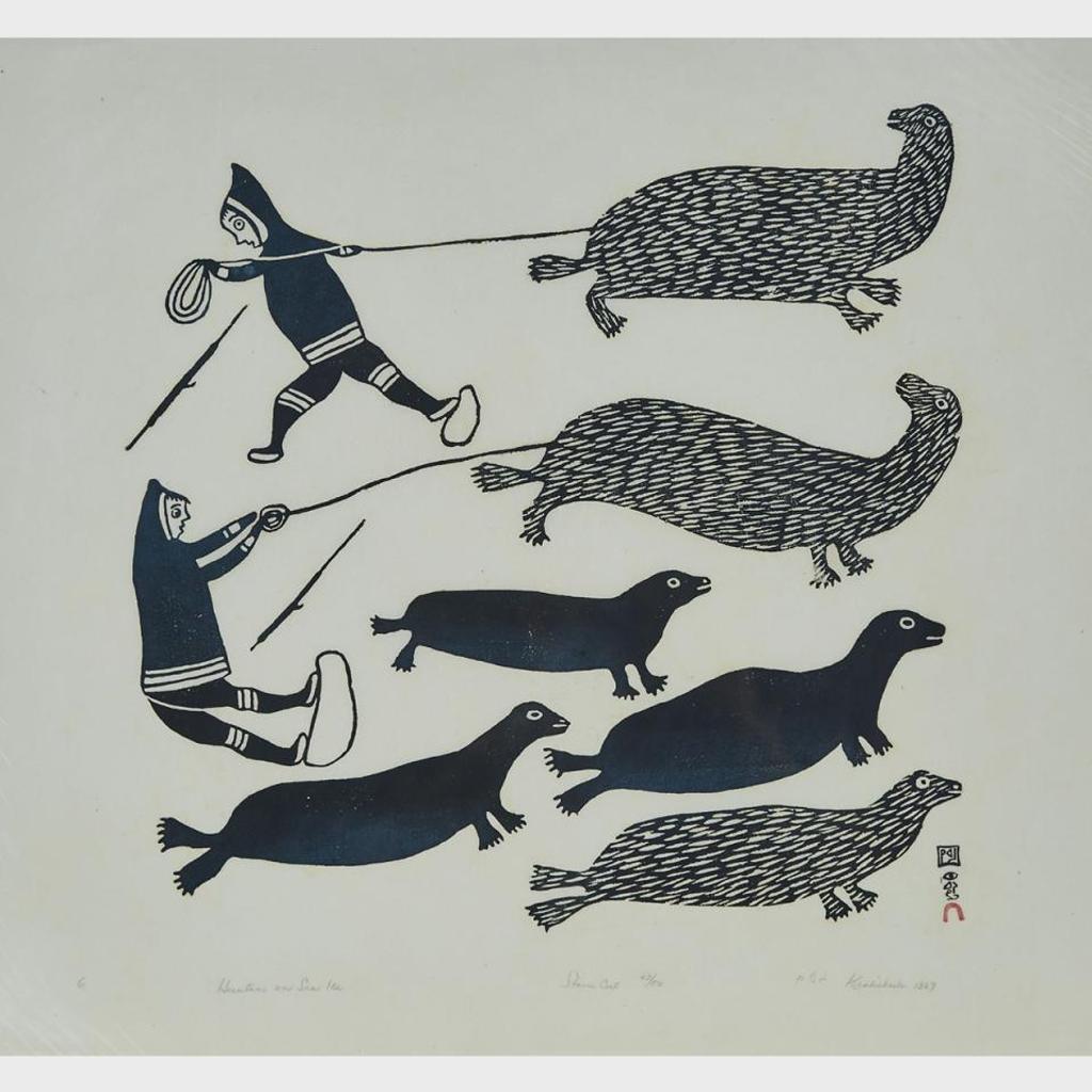 Kiakshuk (1886-1966) - Hunters On Sea Ice