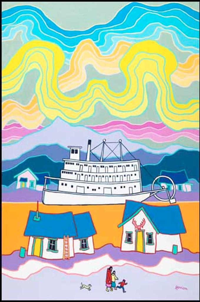 Ted Harrison (1926-2015) - Paddle Wheeler Tutshi