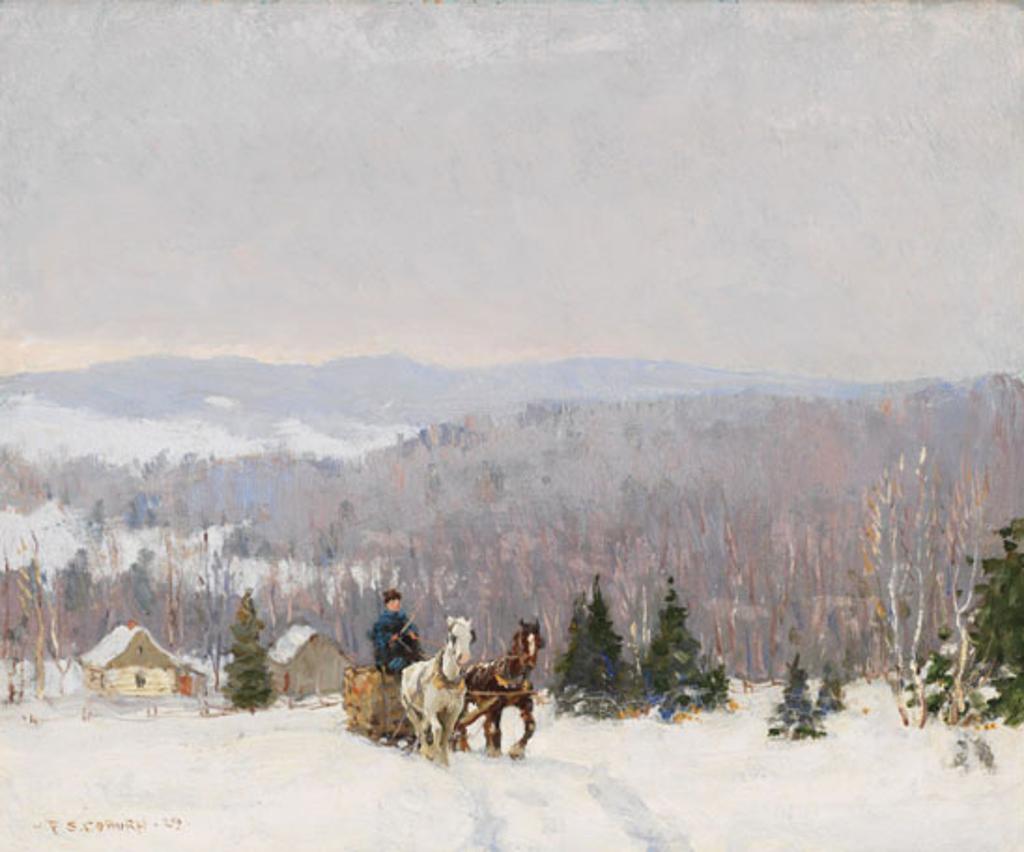 Frederick Simpson Coburn (1871-1960) - Logging Team Leaving the Farm