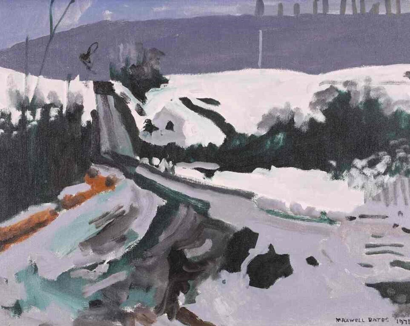 Maxwell Bennett Bates (1906-1980) - Winter Landscape; 1975