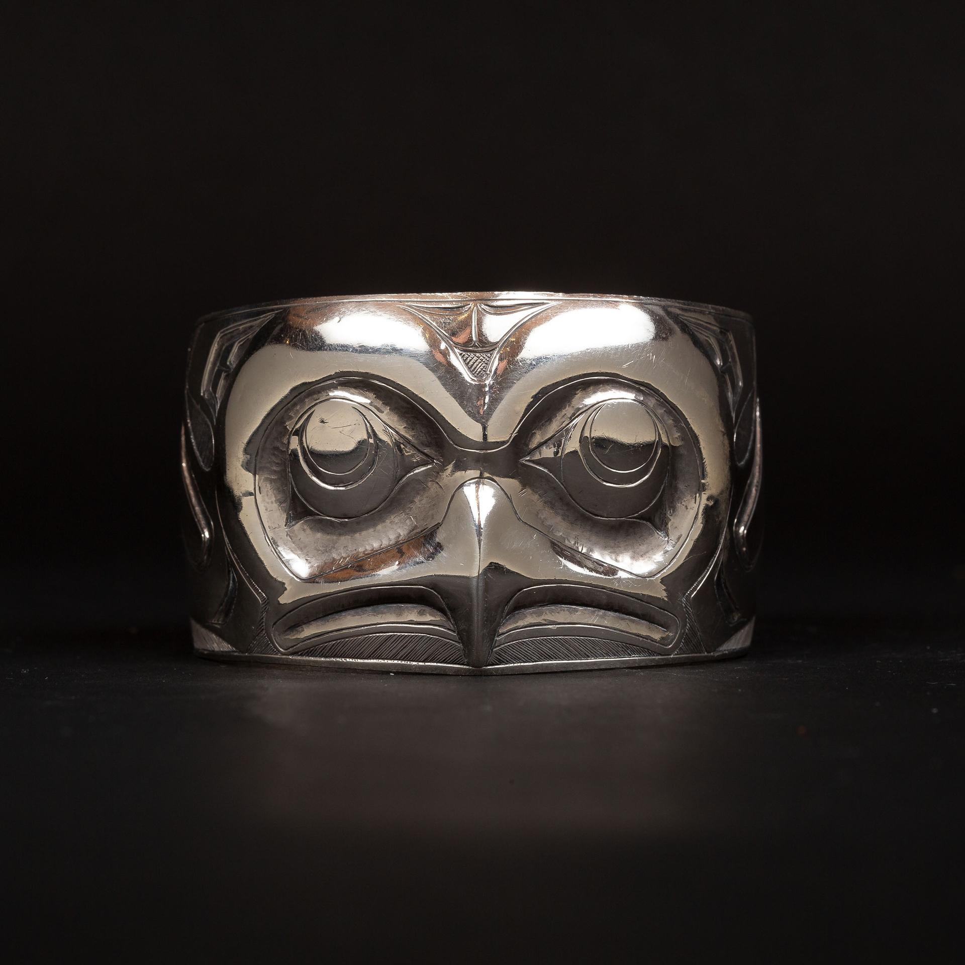 Phil Janzé (1950-2016) - Silver Repousse Owl Bracelet