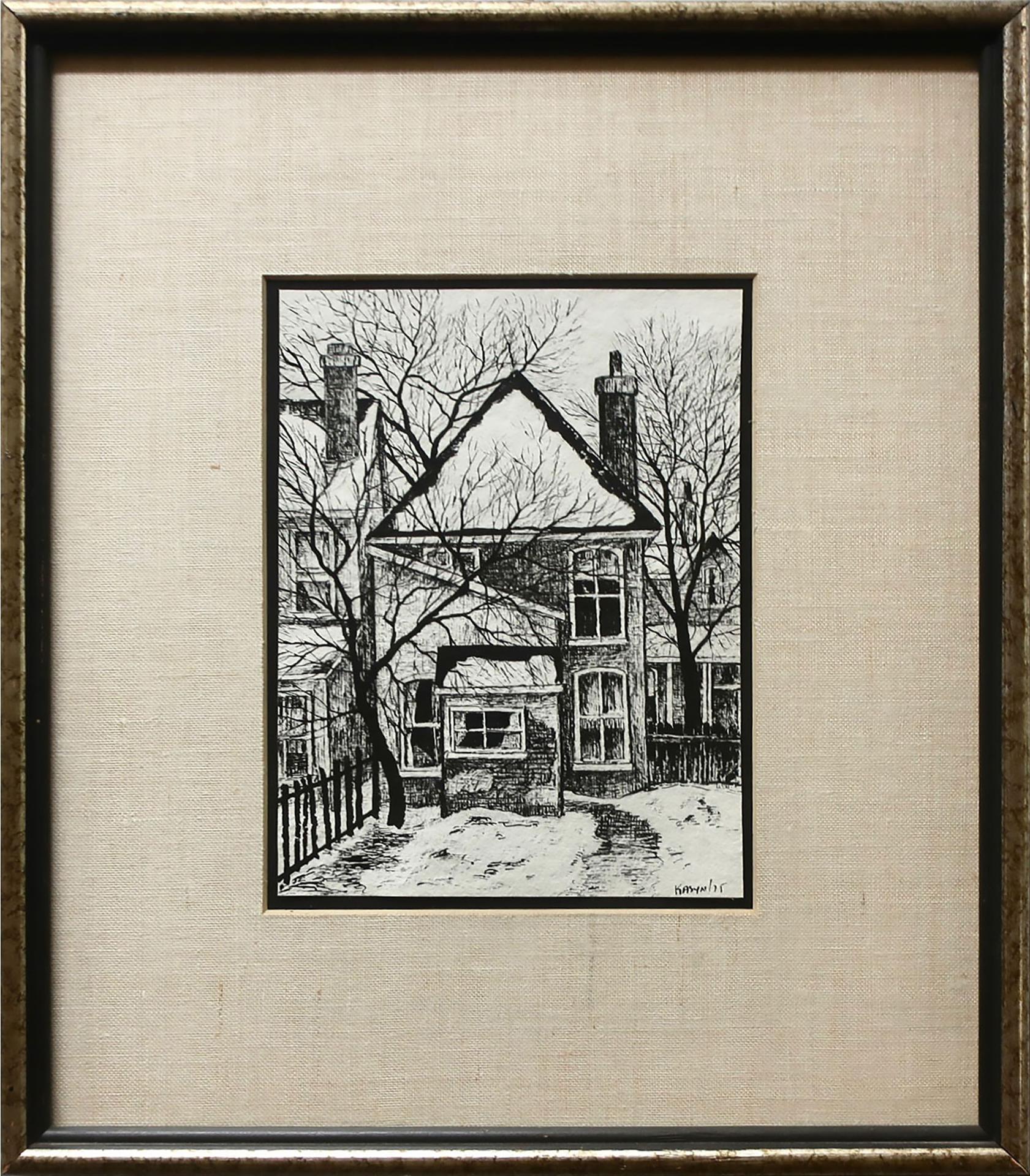 John Kasyn (1926-2008) - Untitled (Backyard In Winter)