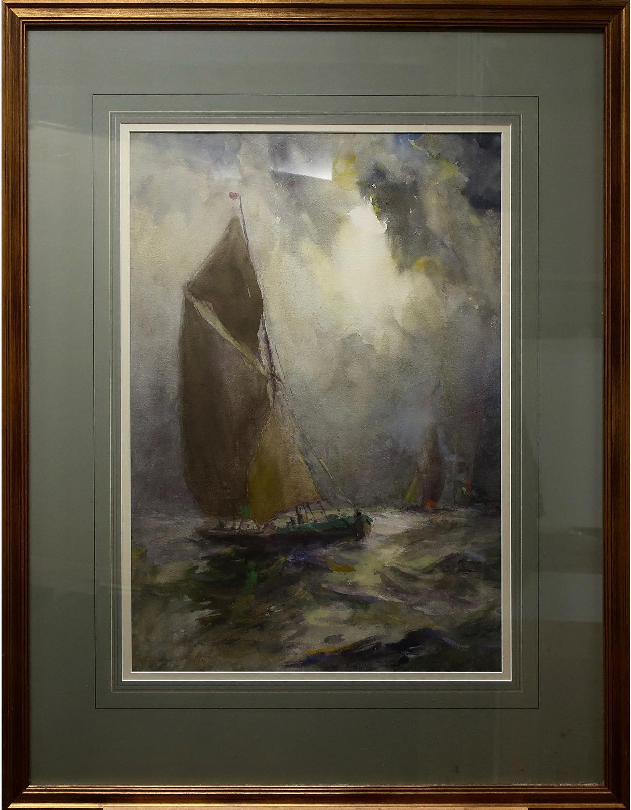 Willliam St. Thomas Smith (1862-1947) - Untitled (Fishing Vessels In Passing Storm)