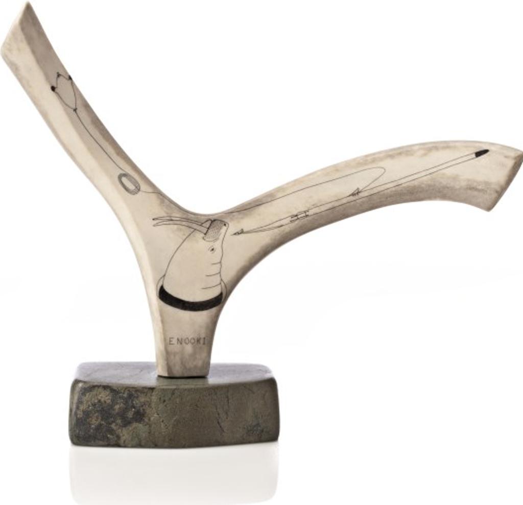 Enooky (Innuki) Oqutaq (1926-1986) - Engraved Antler Composition