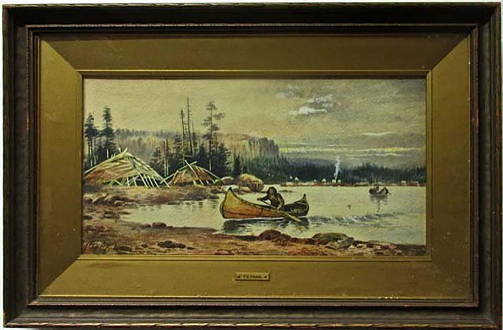 T.E. Young - Indian In Canoe; Shipwreck