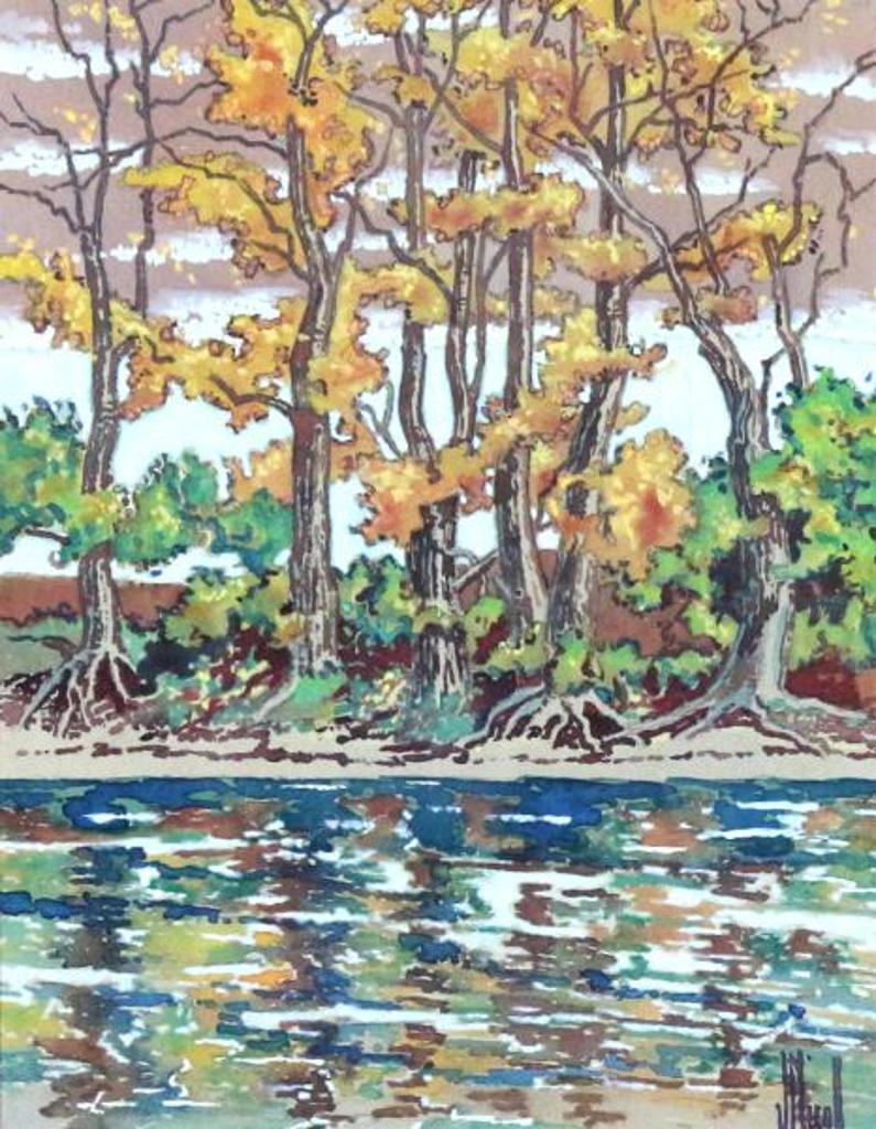 James (Jim) McLaren Nicoll (1892-1986) - Autumn Along The River