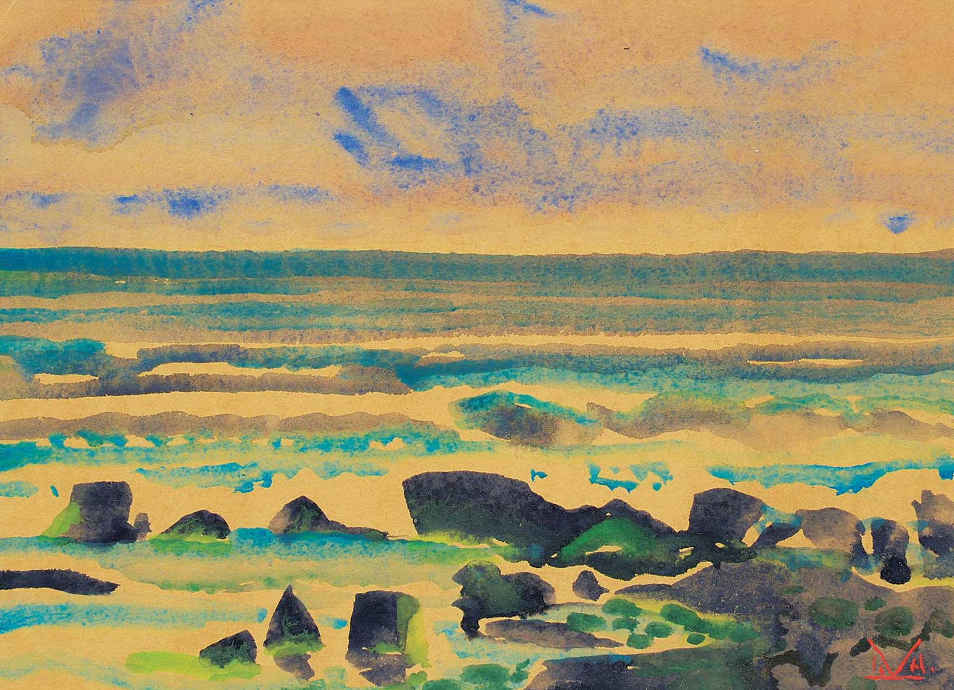 Illingworth Holey (Buck) Kerr (1905-1989) - Grey Day, Poipu Beach, Kauai