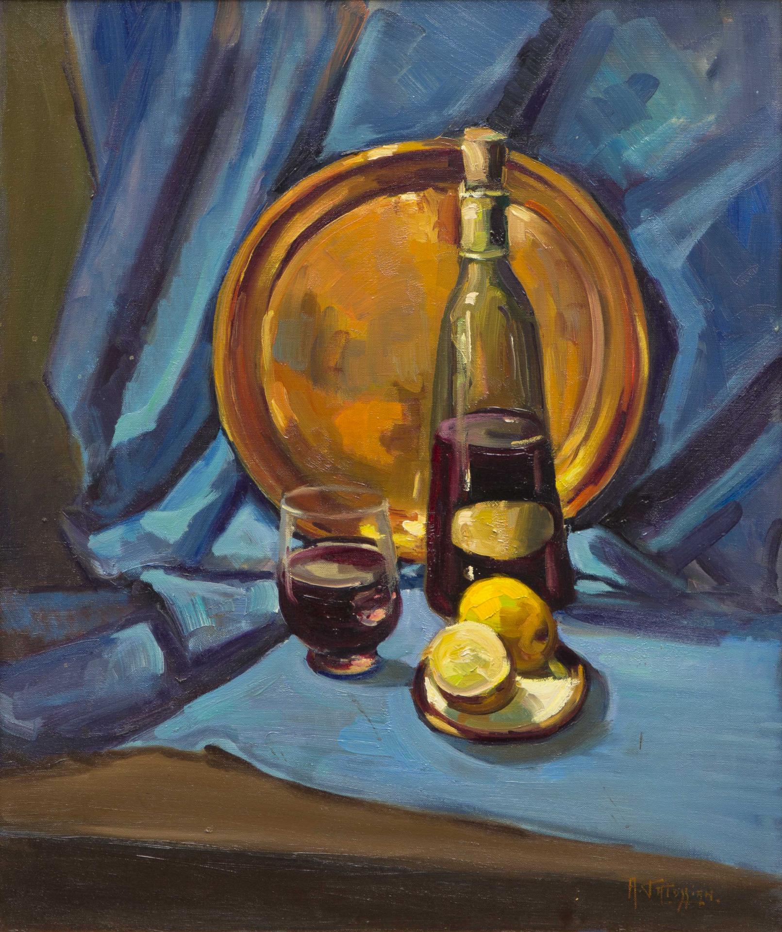 Armand Tatossian (1948-2012) - Nature morte avec une bouteille de vin, n.d.