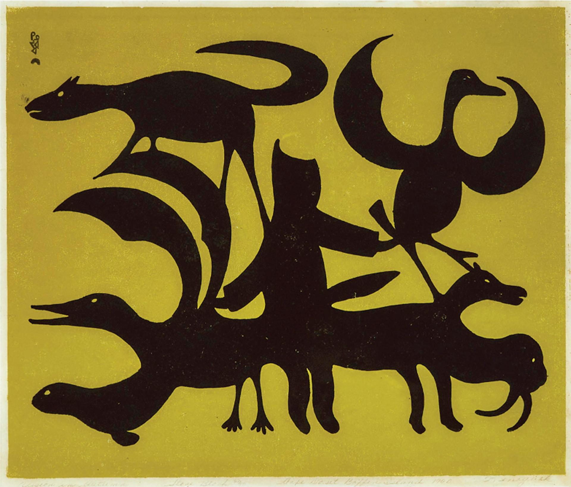 Kenojuak Ashevak (1927-2013) - Vision In Autumn, 1960