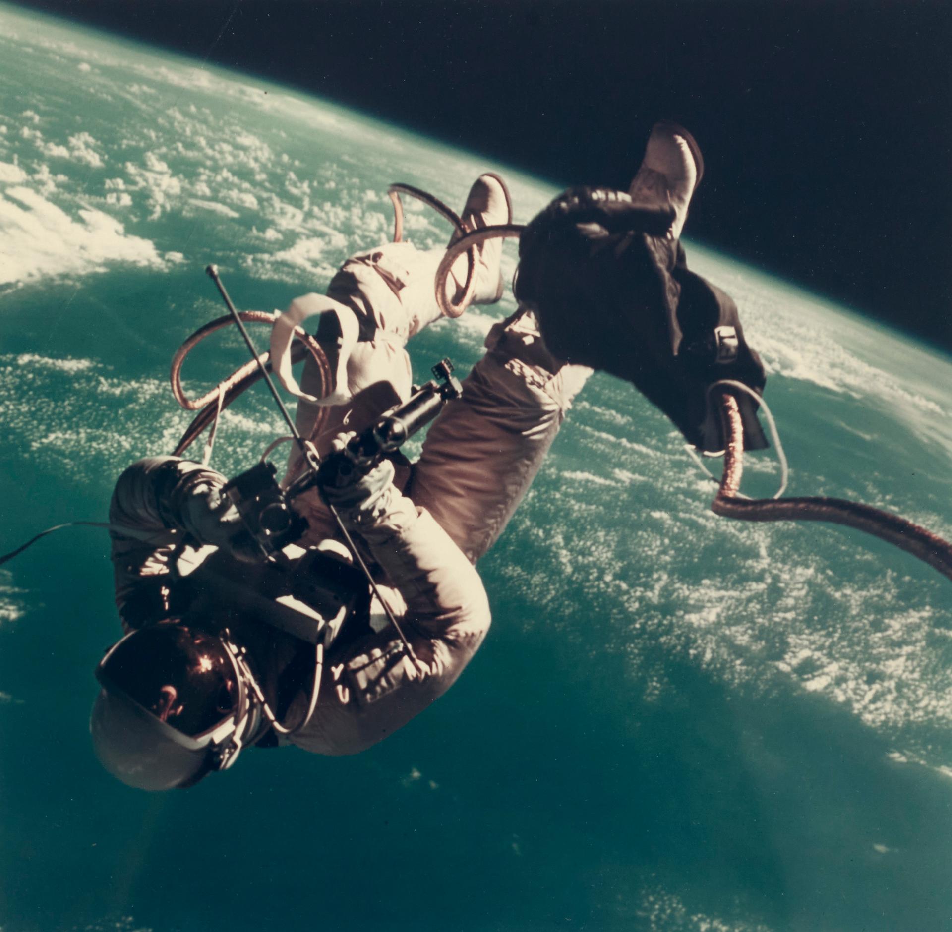 NASA - McDevitt, James, Astronaut Edward White during first EVA performed during Gemini 4 flight, 1965