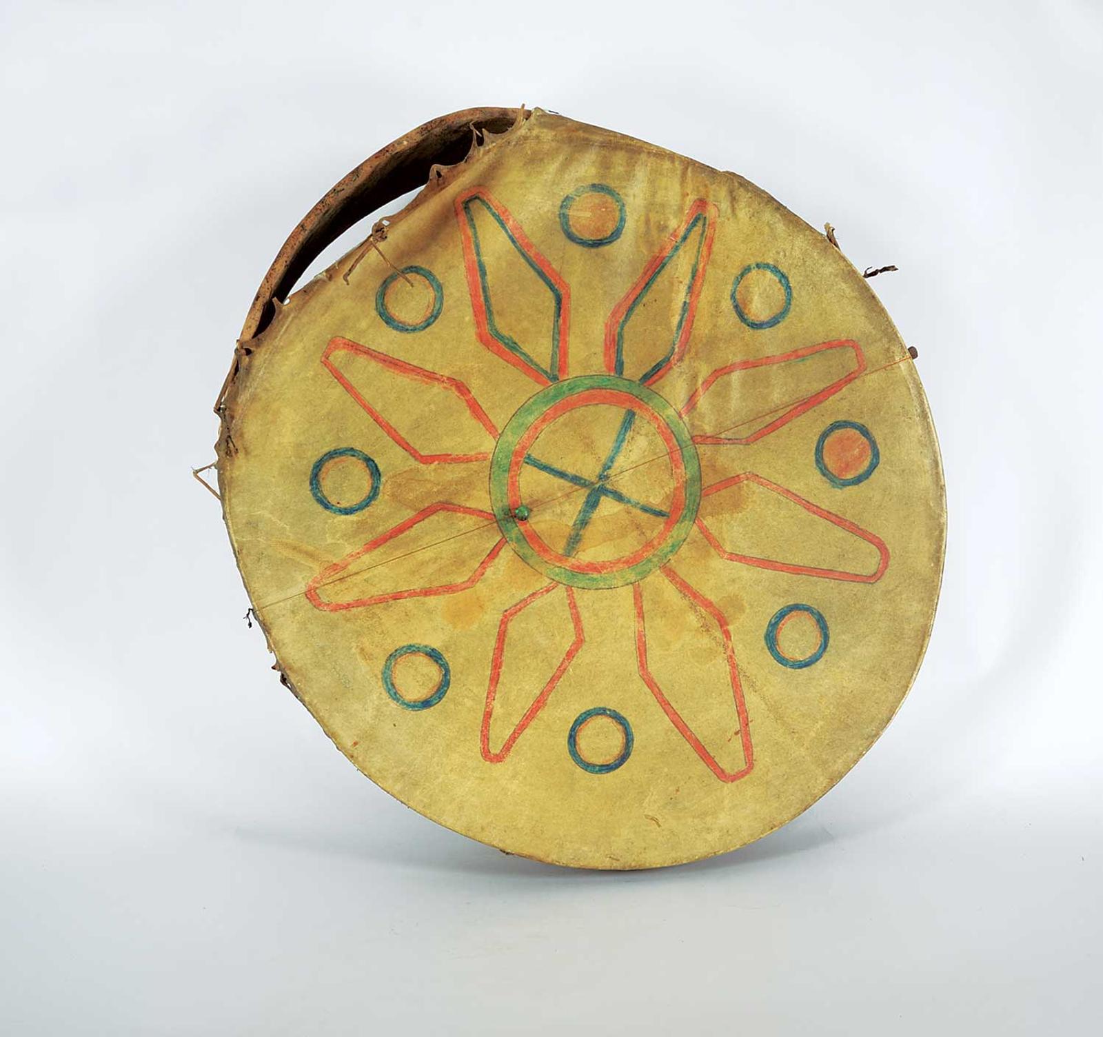 First Nations Basket School - Untitled - Decorated Drum