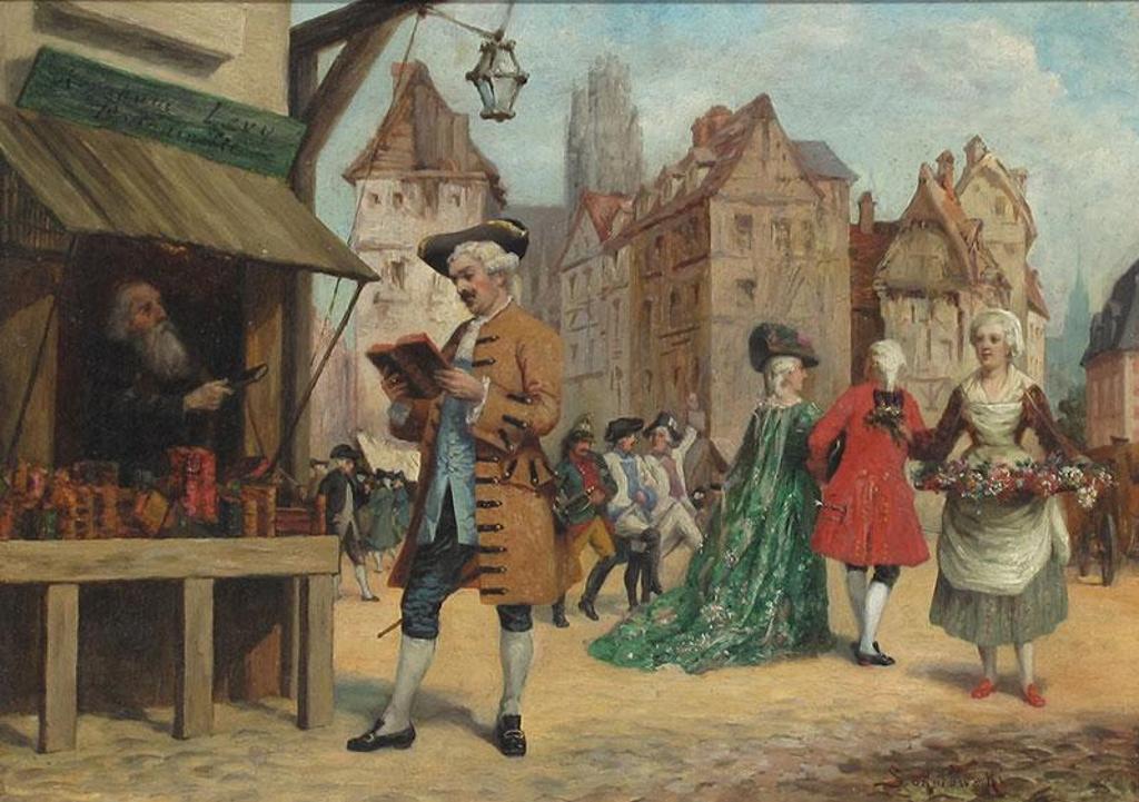 Sigmond (Zygmunt) Sokolowski (1859-1888) - Parisian Street Scene