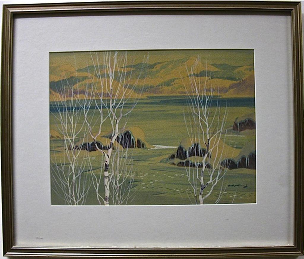 Graham Norble Norwell (1901-1967) - Birches By Lake - Winter