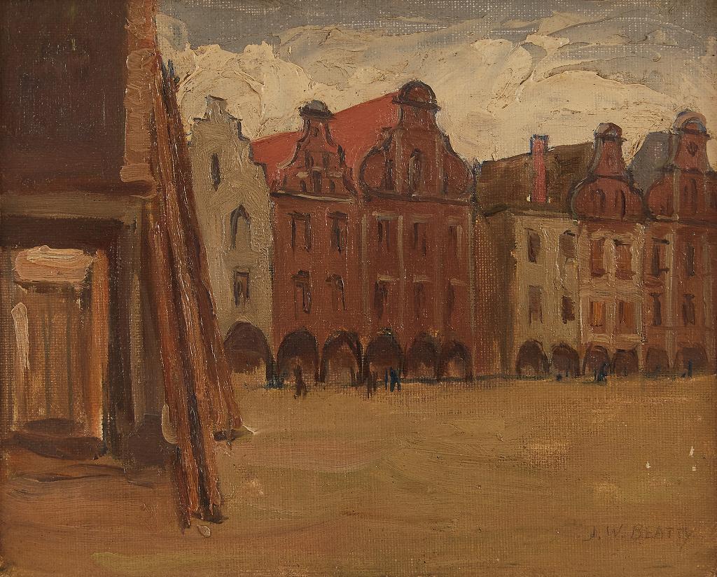 John William (J.W.) Beatty (1869-1941) - A Street in Laren, Holland