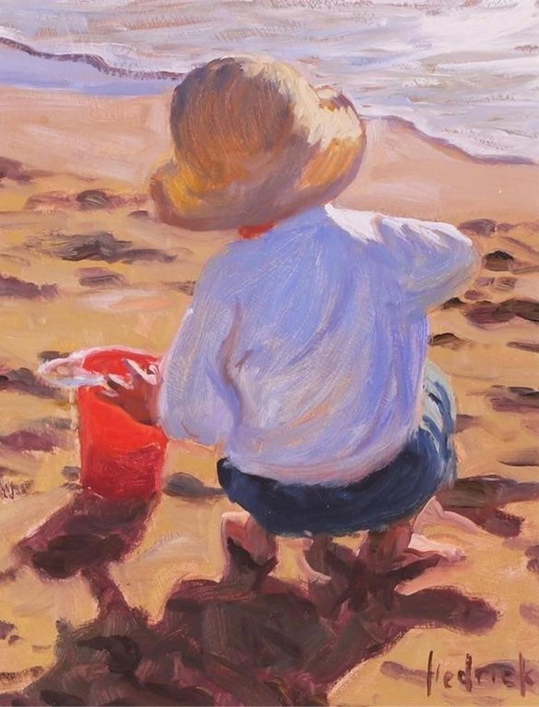 Ron Hedrick (1942) - Boy Playing In Sand