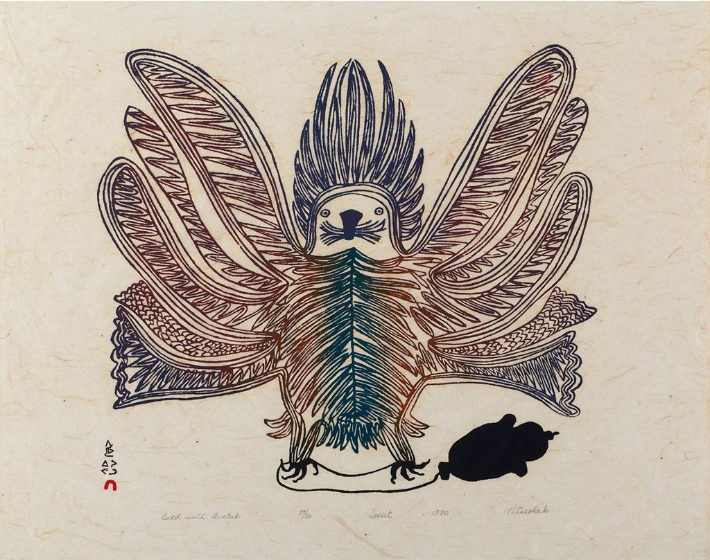 Pitseolak Ashoona (1904-1983) - Bird With Avatuk
