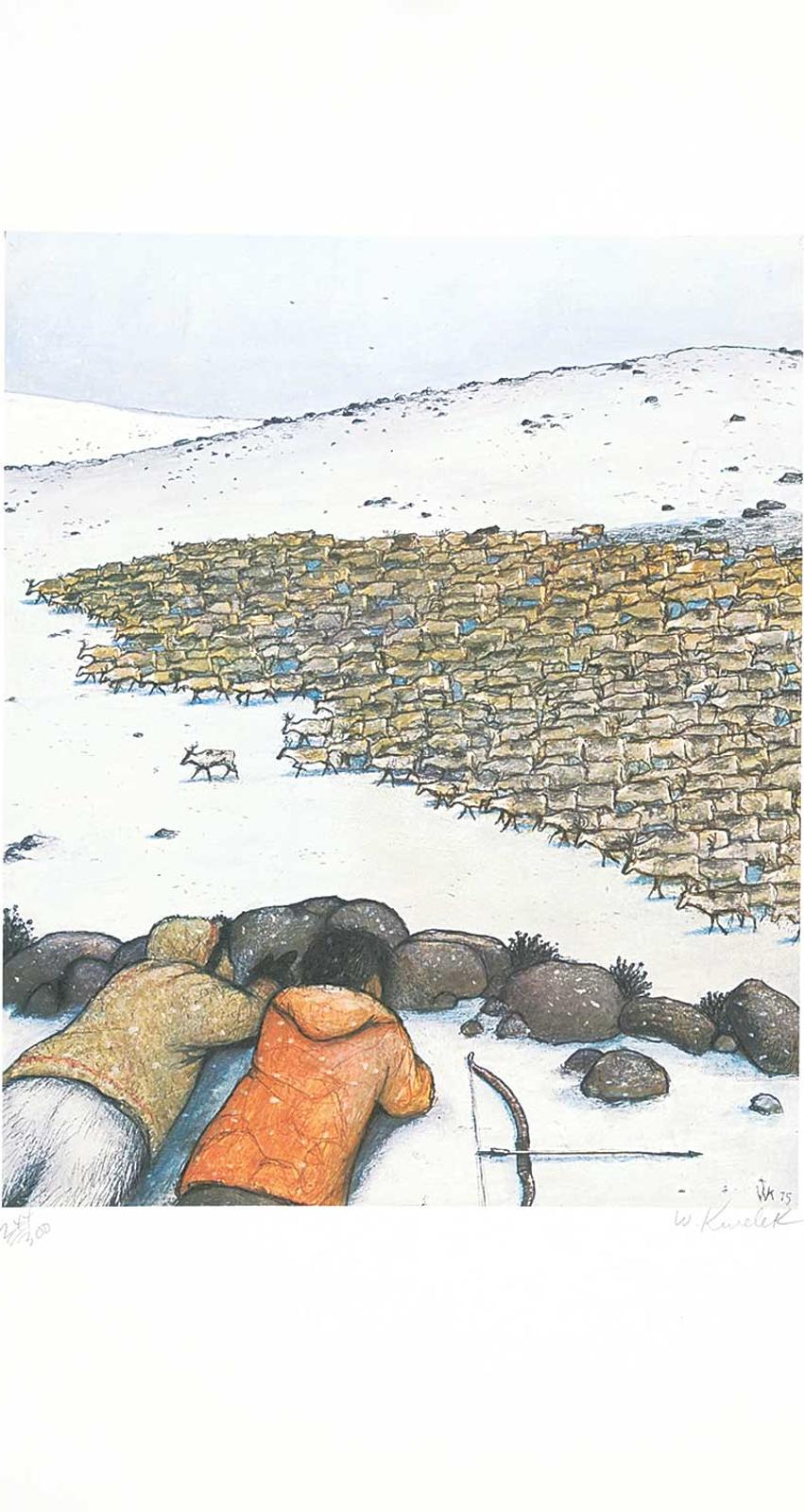 William Kurelek (1927-1977) - Untitled - Hunting Caribou #244/300