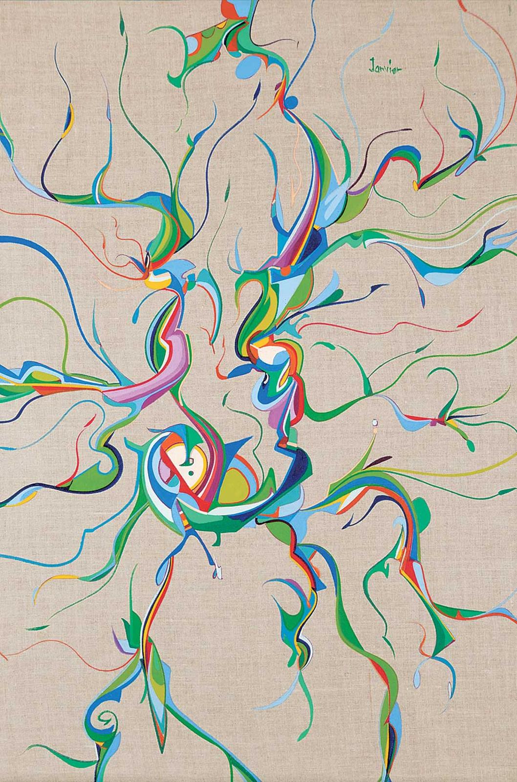 Alex Simeon Janvier (1935-2024) - Birds Groups