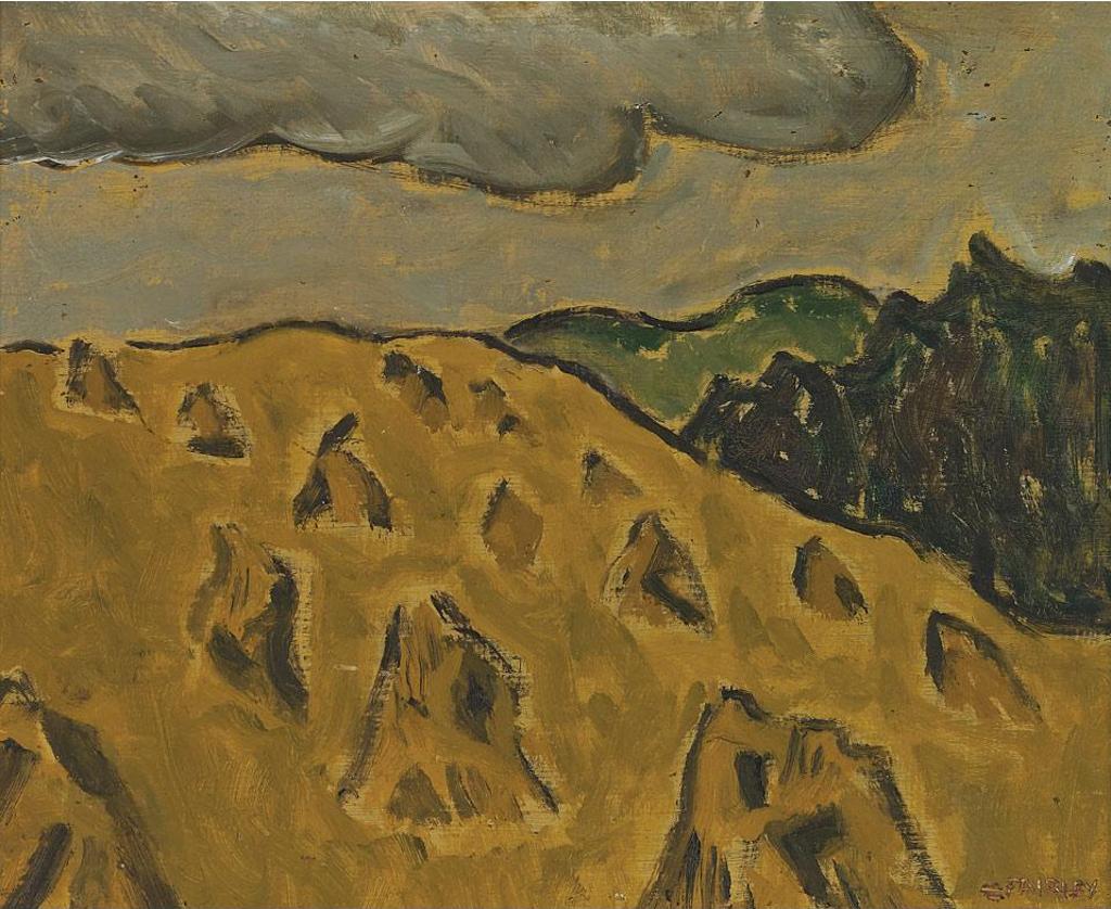 Barker Fairley (1887-1986) - Wheat Shocks, August 1962