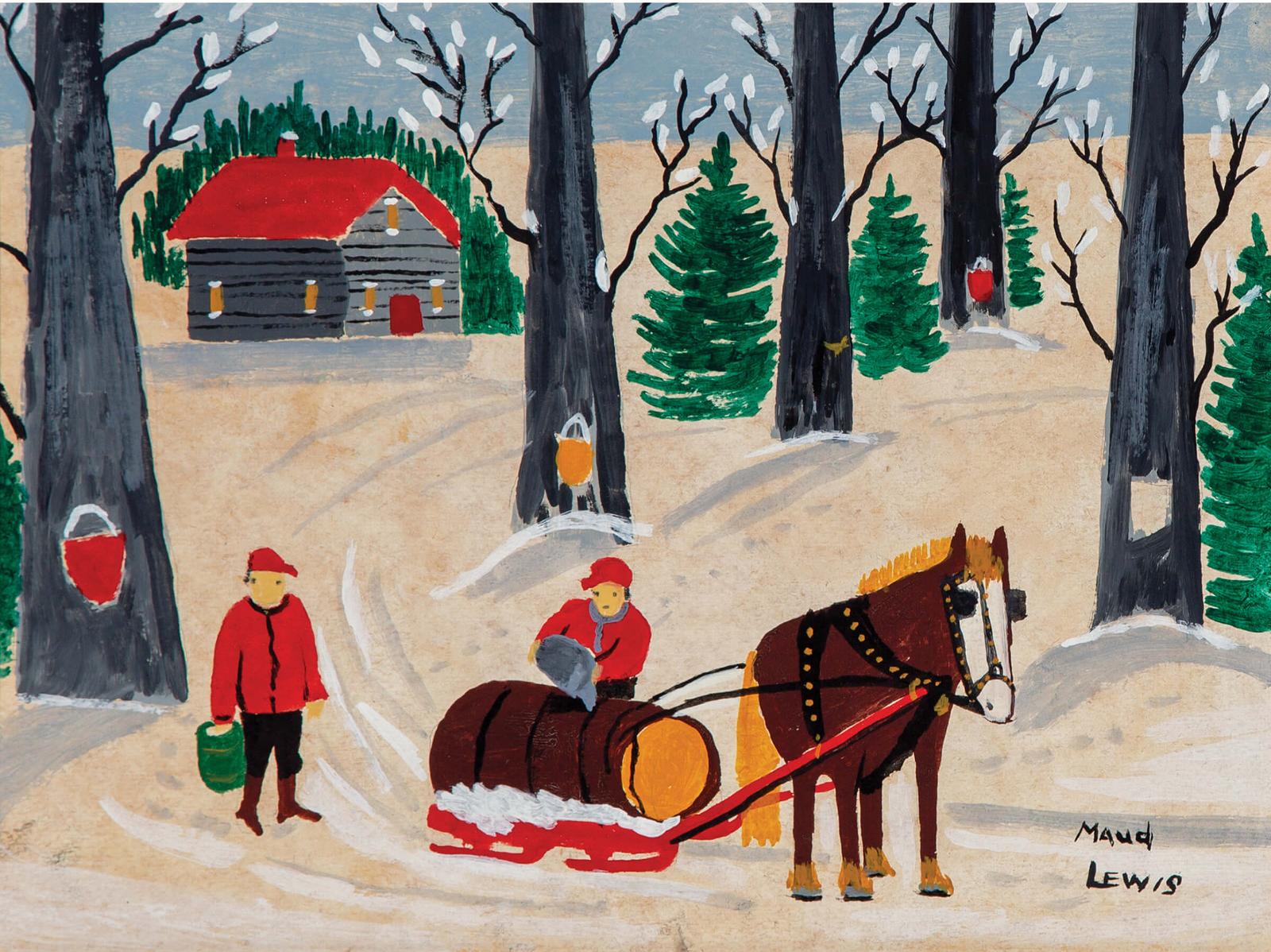 Maud Kathleen Lewis (1903-1970) - Collecting Maple Sugar