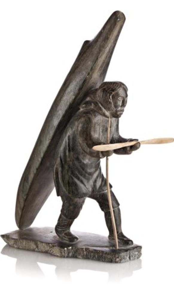 George Aggiaq (1925) - Hunter Carrying a Kayak, 1960s