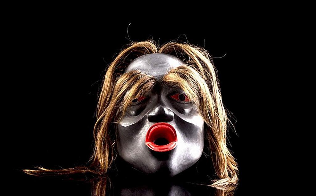 Beau Dick (1955-2017) - a carved and polychromed Tsonokwa mask
