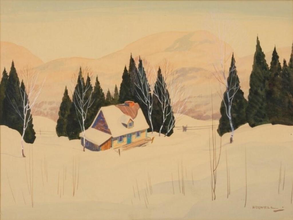 Graham Norble Norwell (1901-1967) - Snow Covered Cabin