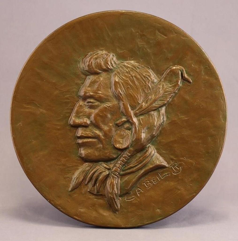 Charles A. (Charlie) Beil (1894-1976) - Portrait With Eagle Feather