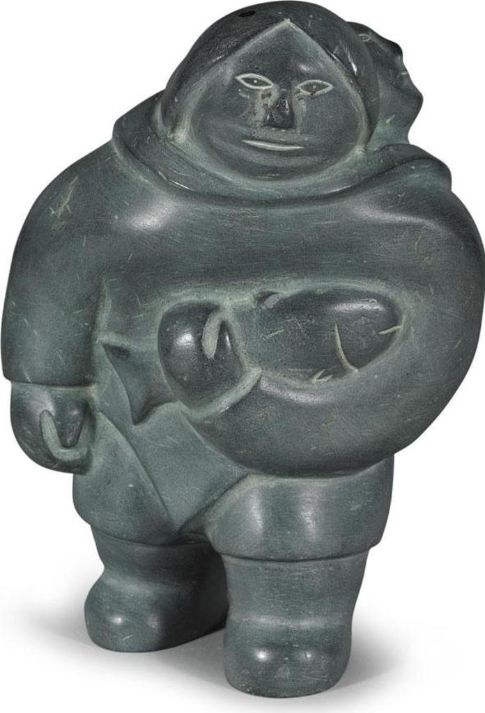 Mathew Aqigaaq (1940-2010) - Woman With Baby And Fish