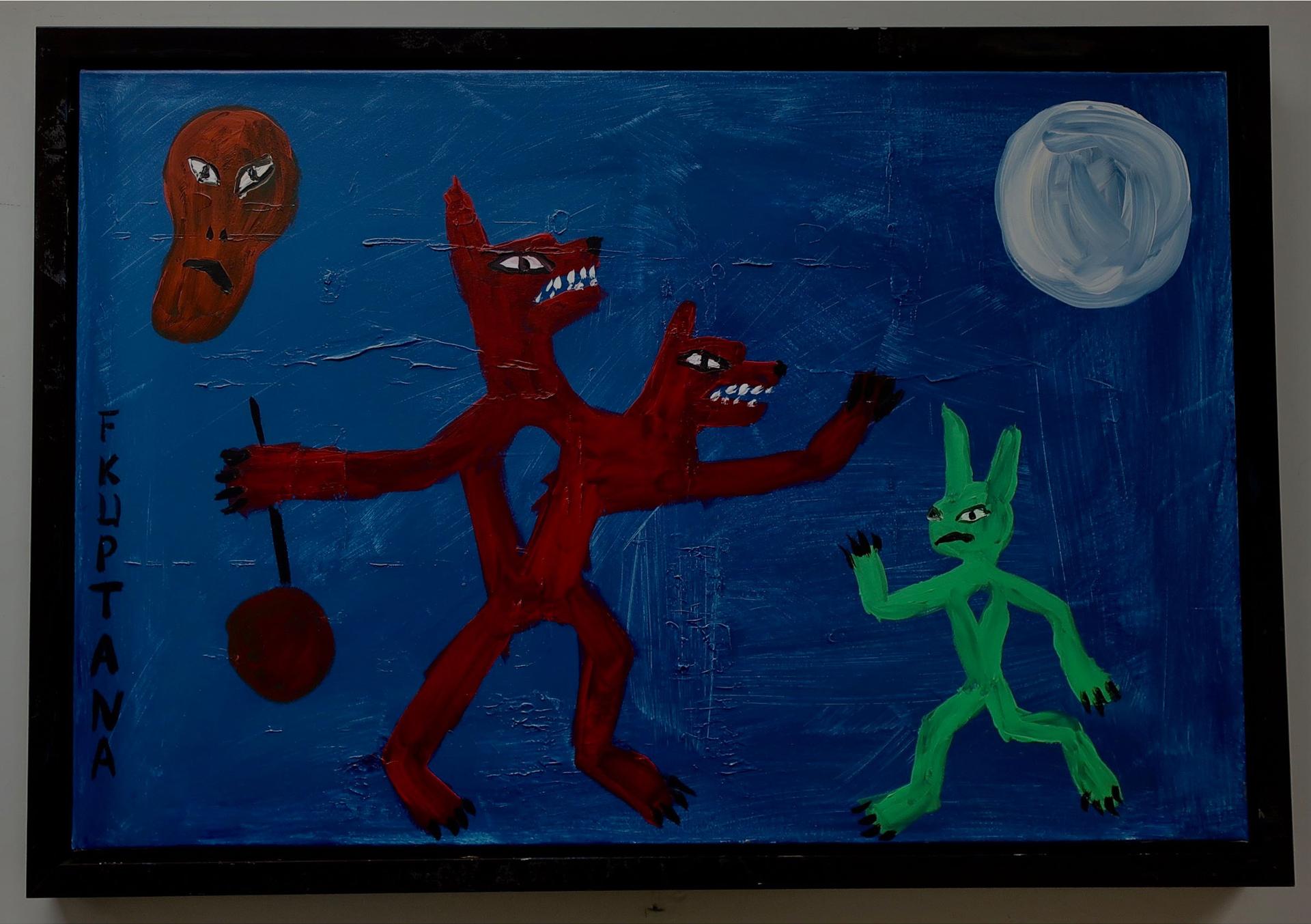 Floyd Kuptana (1964-2021) - Untitled (Moonlight Battle)