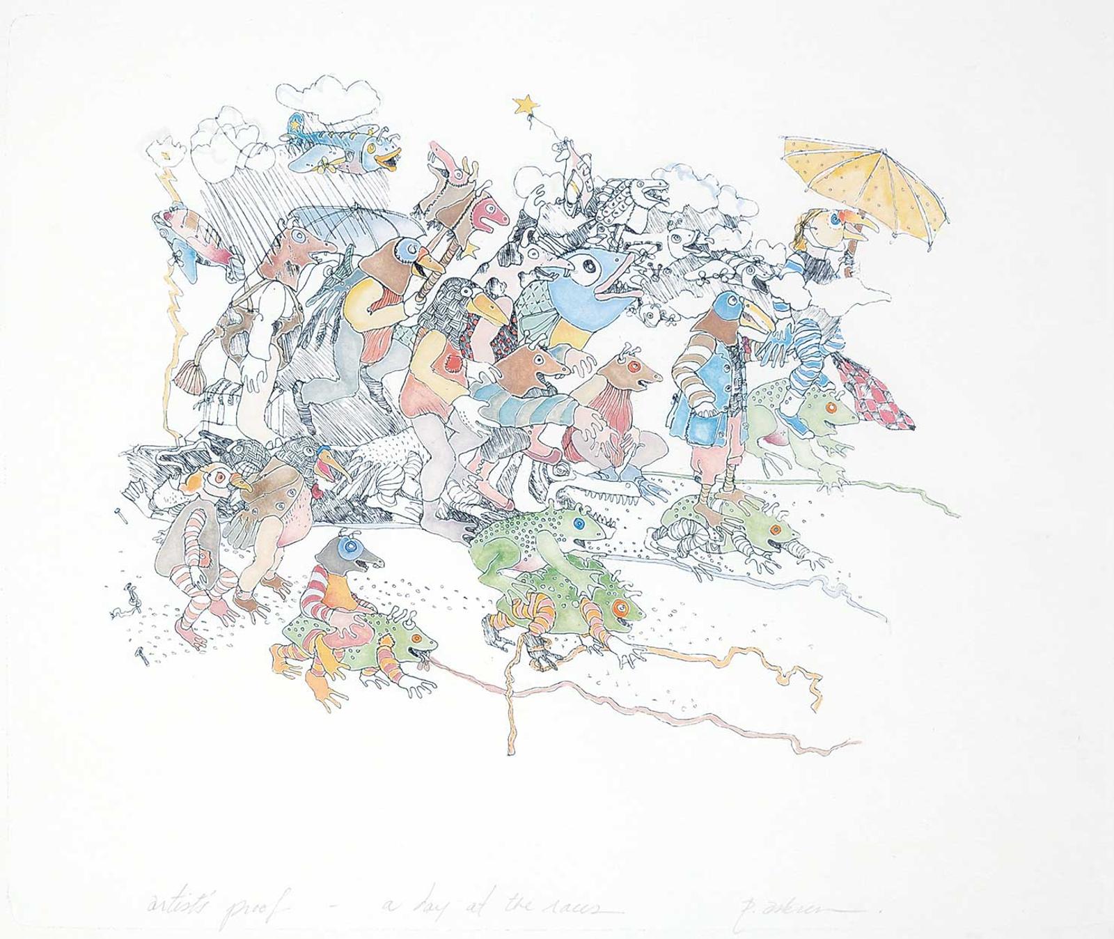 Patricia Askren (1951) - A Day at the Races  #Artist's Proof
