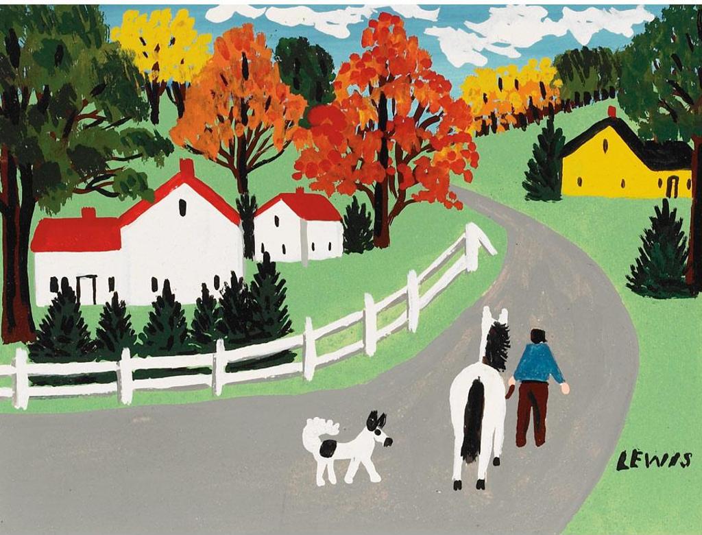 Maud Kathleen Lewis (1903-1970) - Horse And Dog