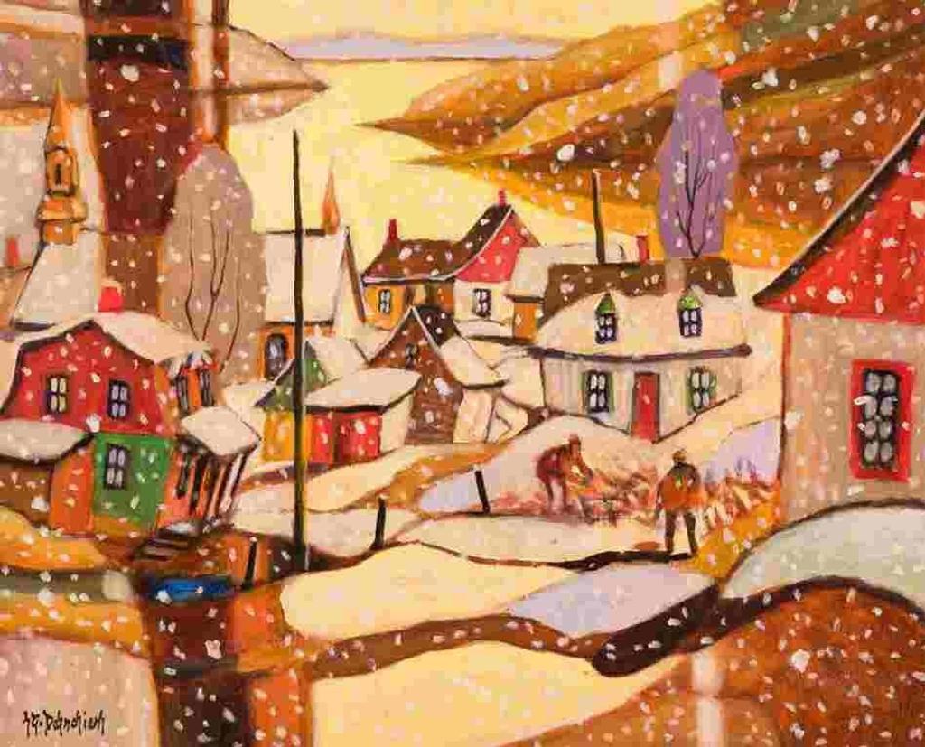 Jean-Guy Desrosiers (1934) - Neige et fleuve (Charlevoix)