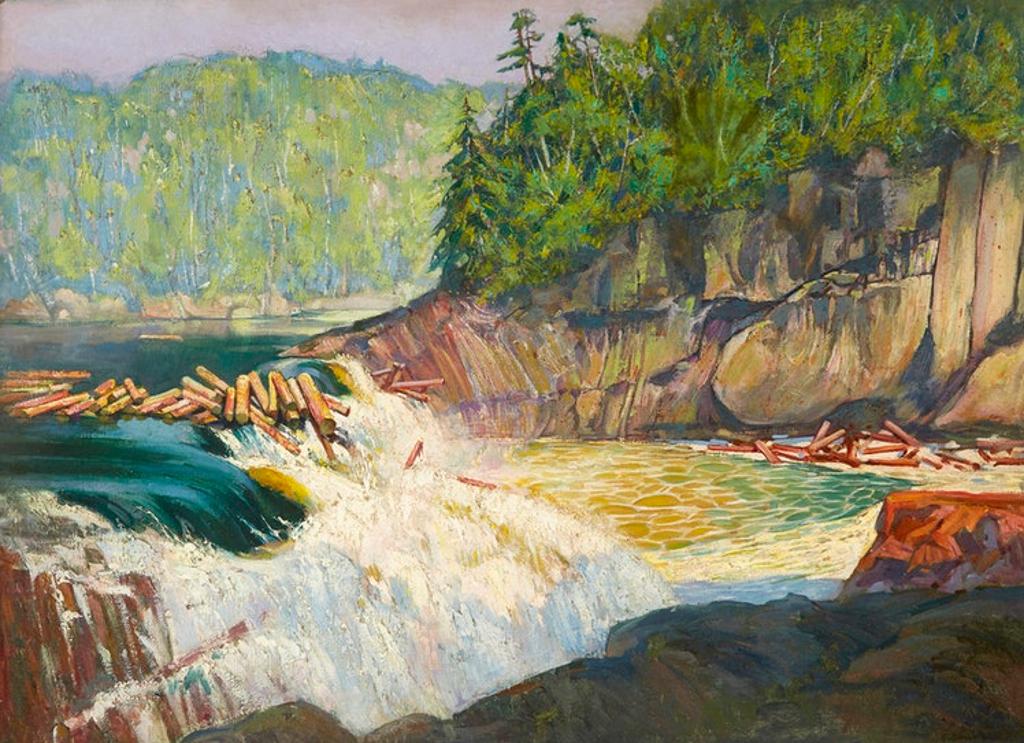 Auguste Bleser Jr. (1898-1966) - Log Drive, 1921