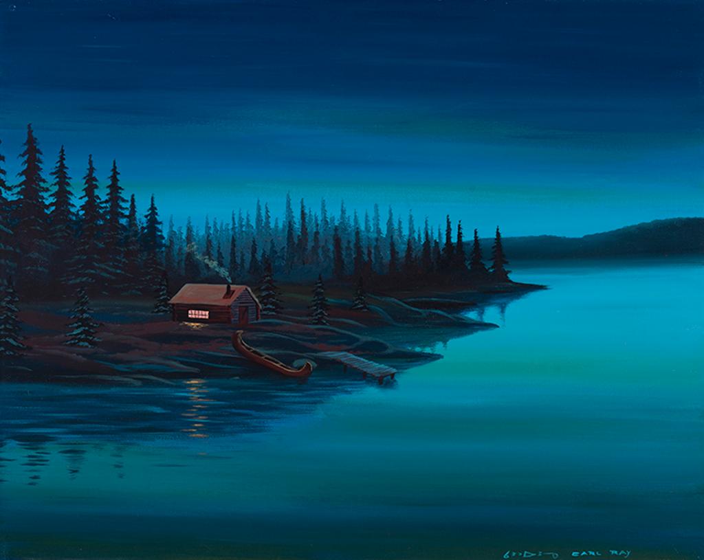 Carl Ray (1942-1978) - Cabin at Night