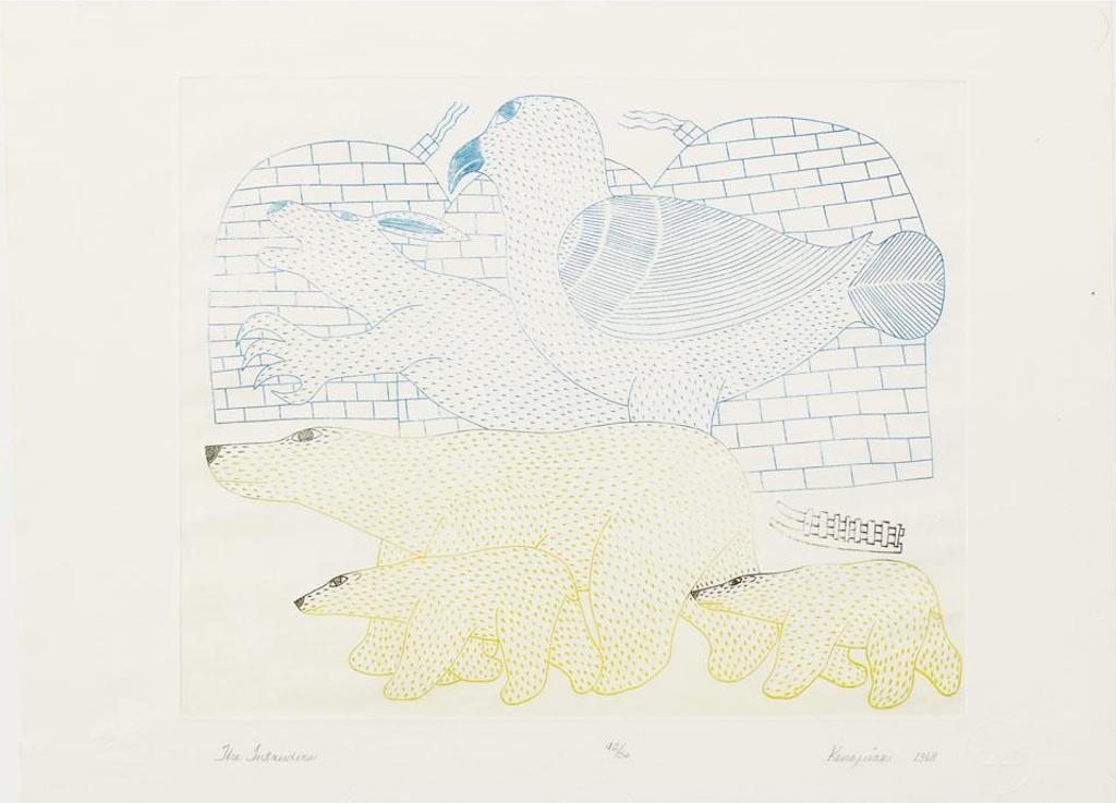 Kenojuak Ashevak (1927-2013) - The Intruders