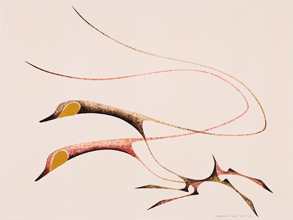 Benjamin Chee Chee (1944-1977) - Two Geese Taking Off
