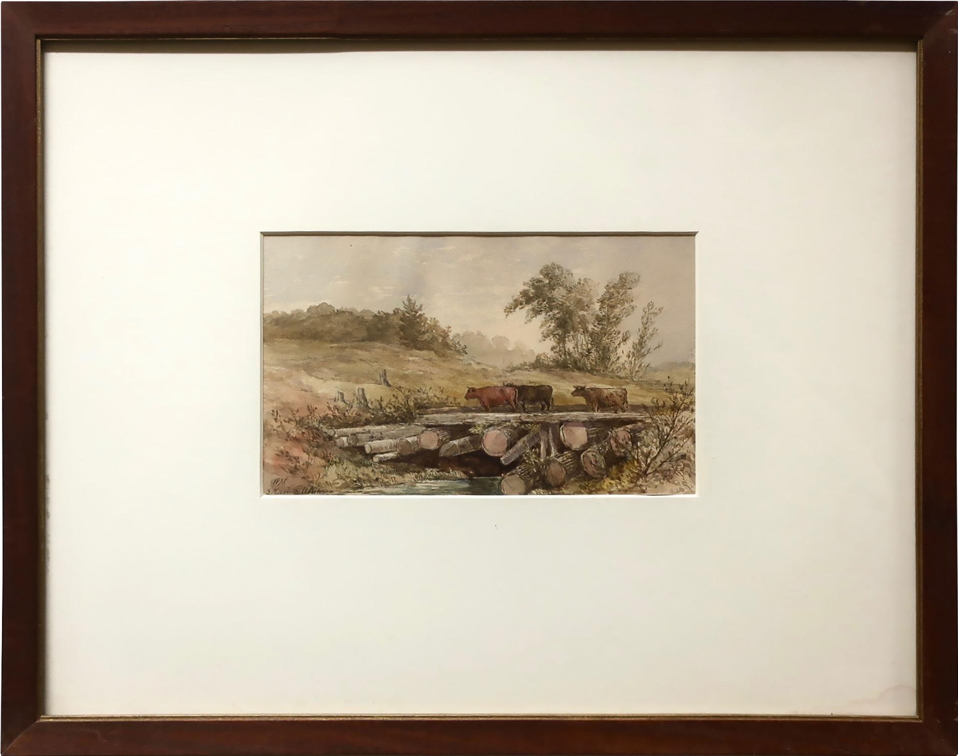 George Harlow White (1817-1888) - Cattle Crossing Bridge