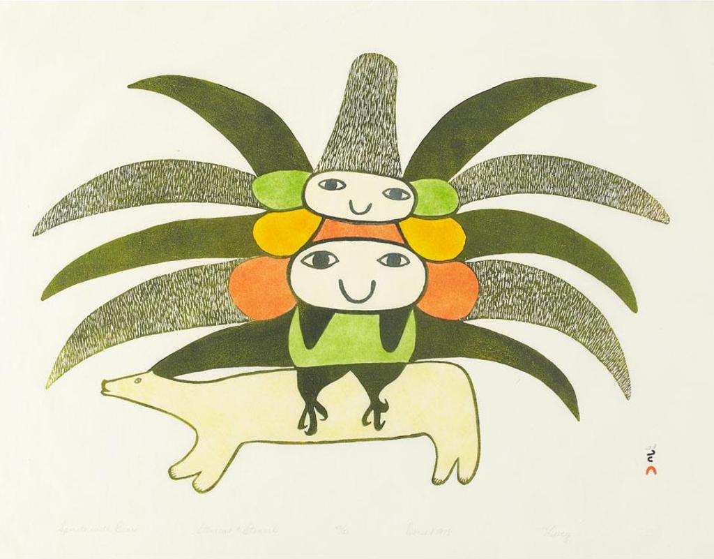 Lucy Qinnuayuak (1915-1982) - Spirits With Bears