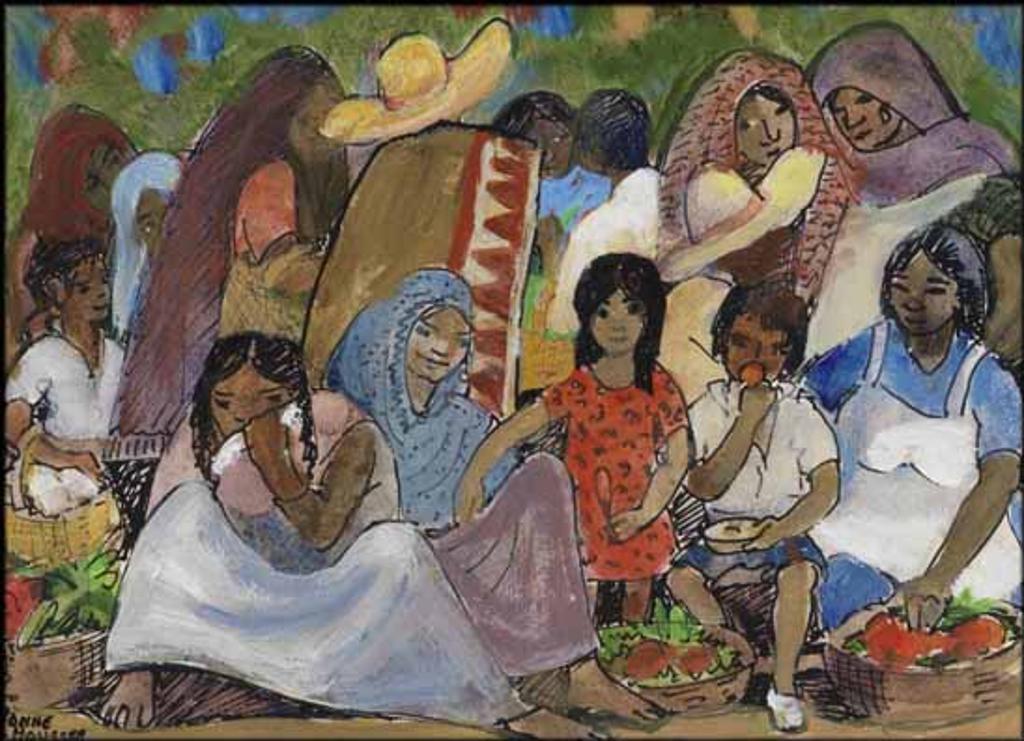 Muriel Yvonne Mckague Housser (1898-1996) - Waiting for the Bus