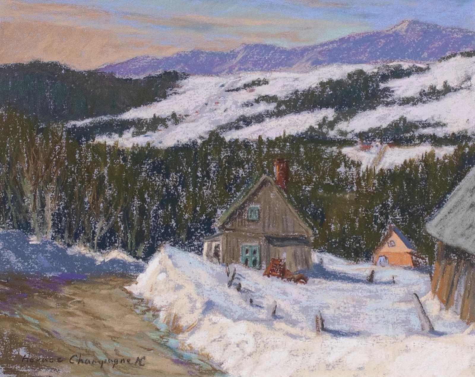 Horace Champagne (1937) - Distant Farm (Rang Ste-Marie, Les Eboulements, P.Q.)