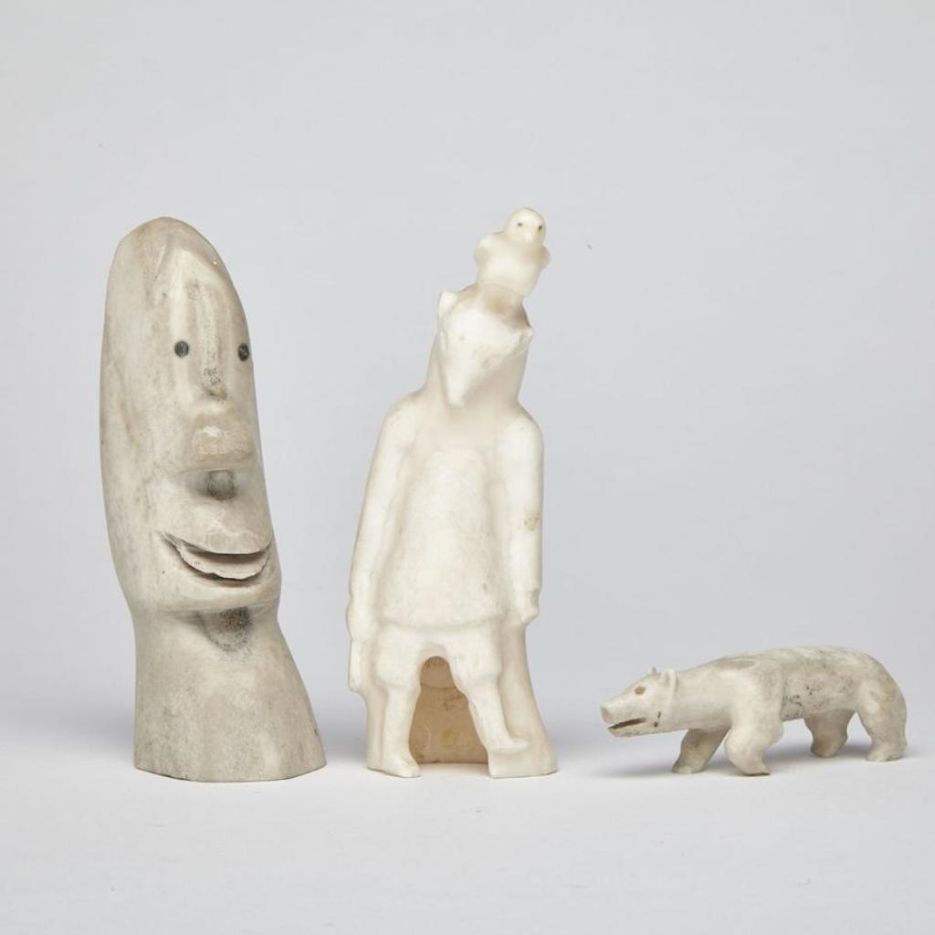 Tuna - Fox Shaman With Bird Familiar; Head With Lolling Tongue; Striding Polar Bear